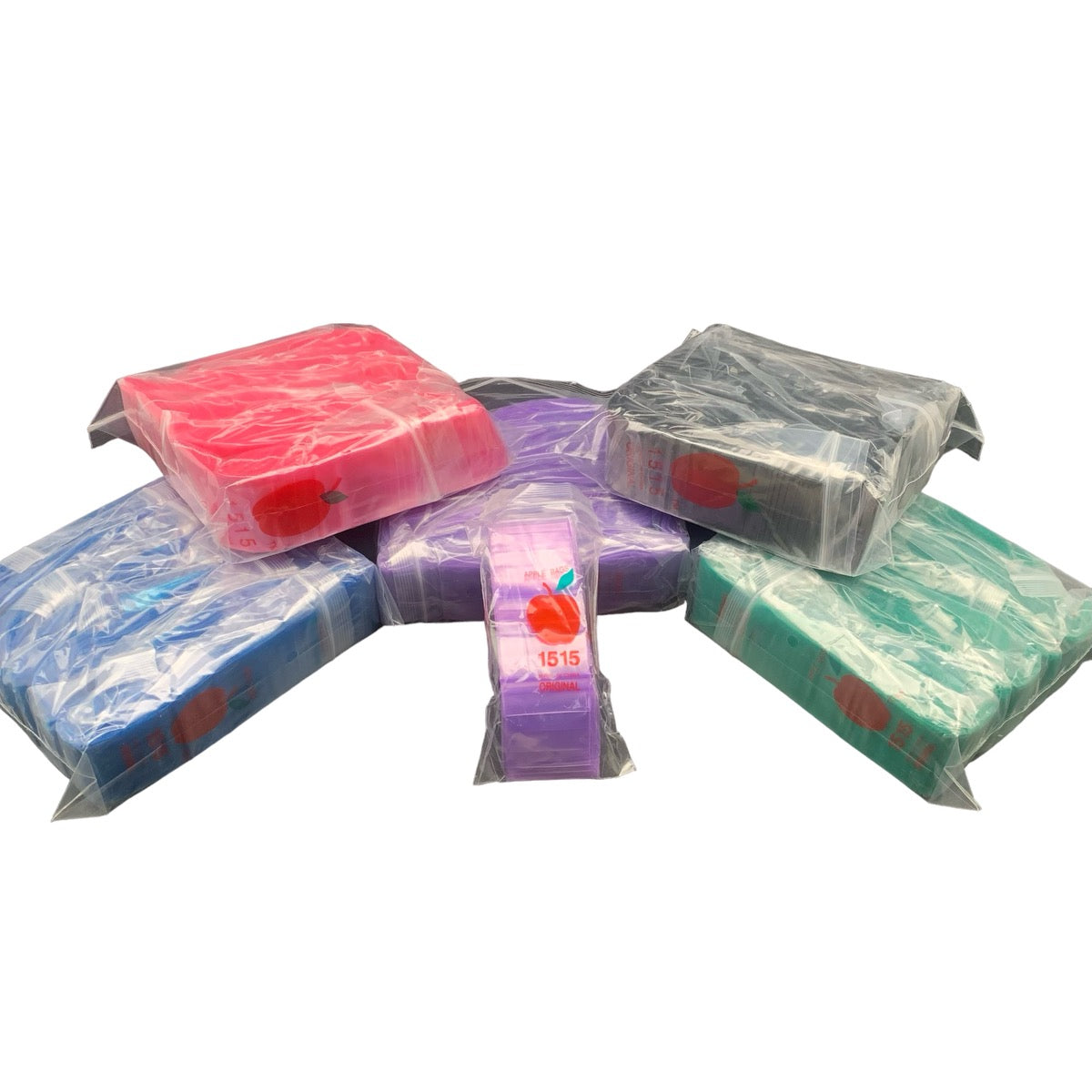 Colored Ziplock Baggies 1.5in by 1.5in, Bag of 10 Sets W/100 Bags Each (Colors Available) (B2B)