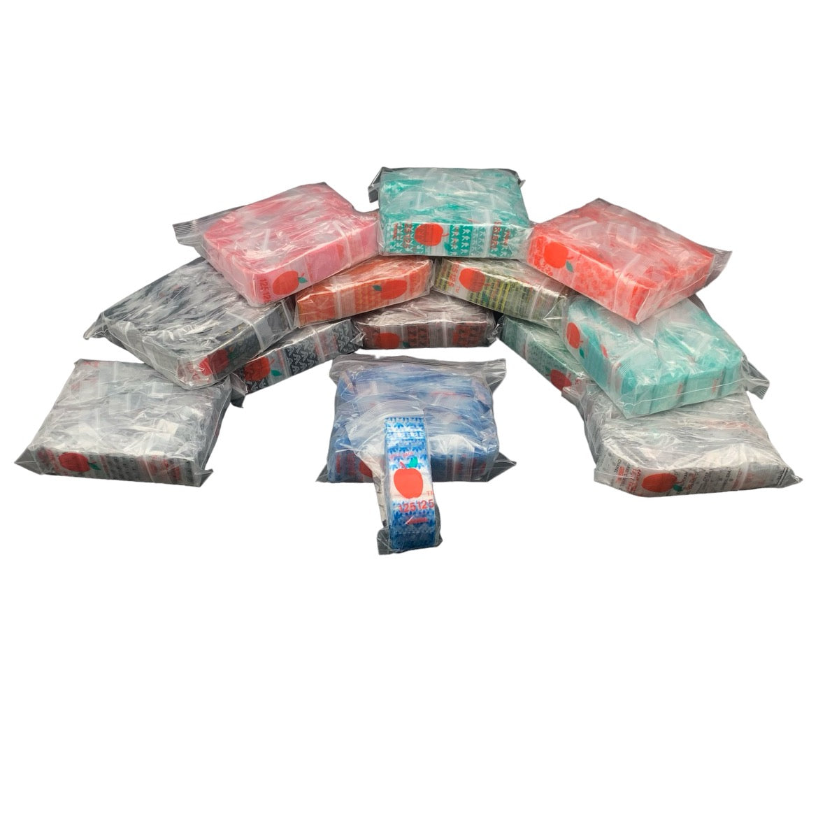 Designer Ziplock Baggies 1.25in by 1.25in, Bag of 10 Sets W/100 Bags Each (Various Designs Available) (B2B)