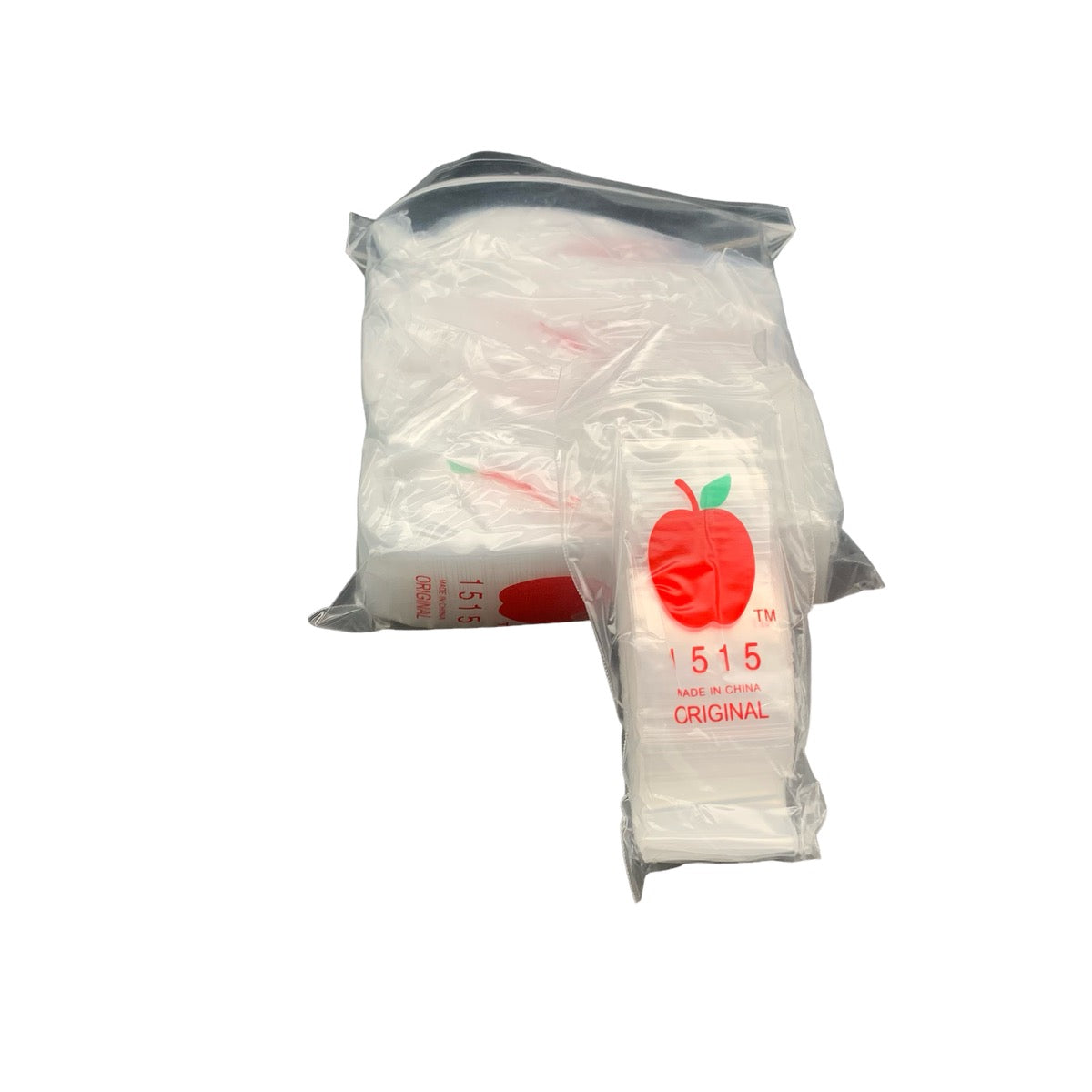 Clear Apple Ziplock Baggies, Bag of 10 Sets W/100 Bags Each (Sizes Available) (B2B)