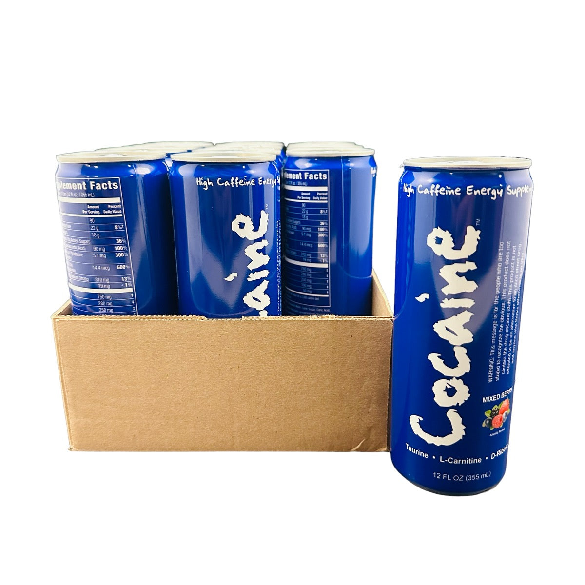 Cocaine Energy Drink 12 Pack of 12 fl oz Cans (Flavor Options Available) (B2B)