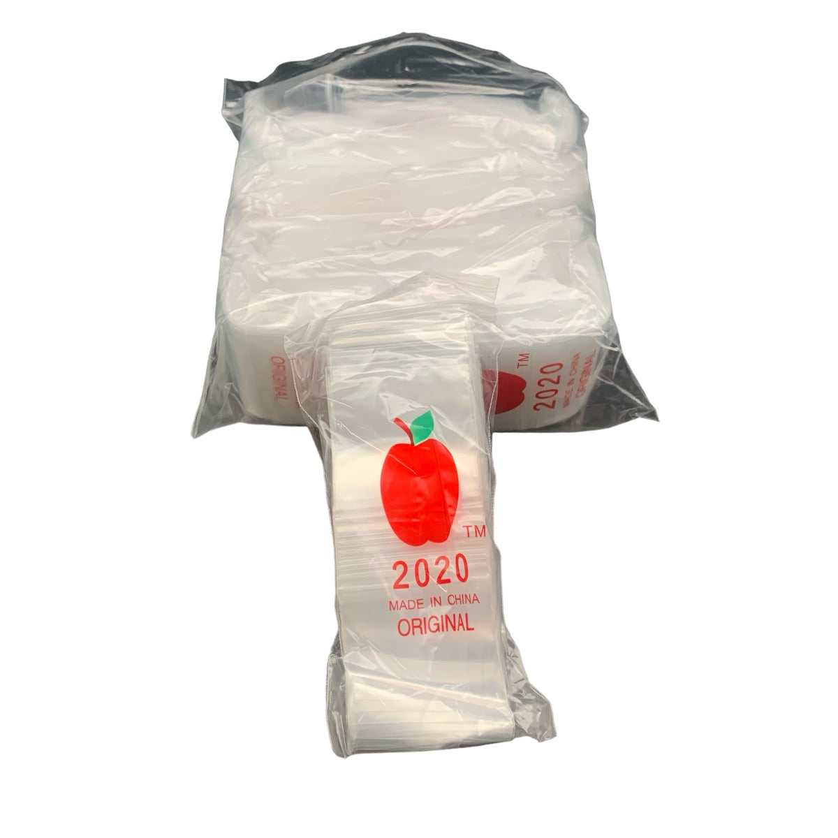 Clear Apple Ziplock Baggies, Bag of 10 Sets W/100 Bags Each (Sizes Available) (B2B)