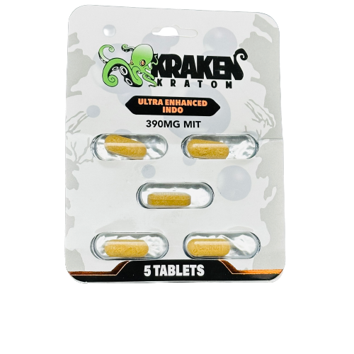 Kraken Ultra Enhanced Indo Chewable Tablets - 12 Packs Per Display (Sizes Available) (B2B)