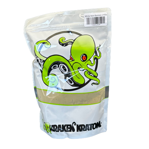 Kraken Kratom White Vein Borneo Powder (Sizes Available) (B2B)