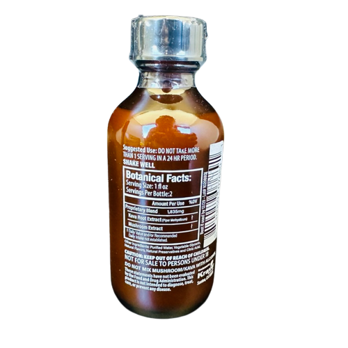 Krave Kava & Mushroom Shot 2oz Glass Bottle - Box of 12 (B2B)