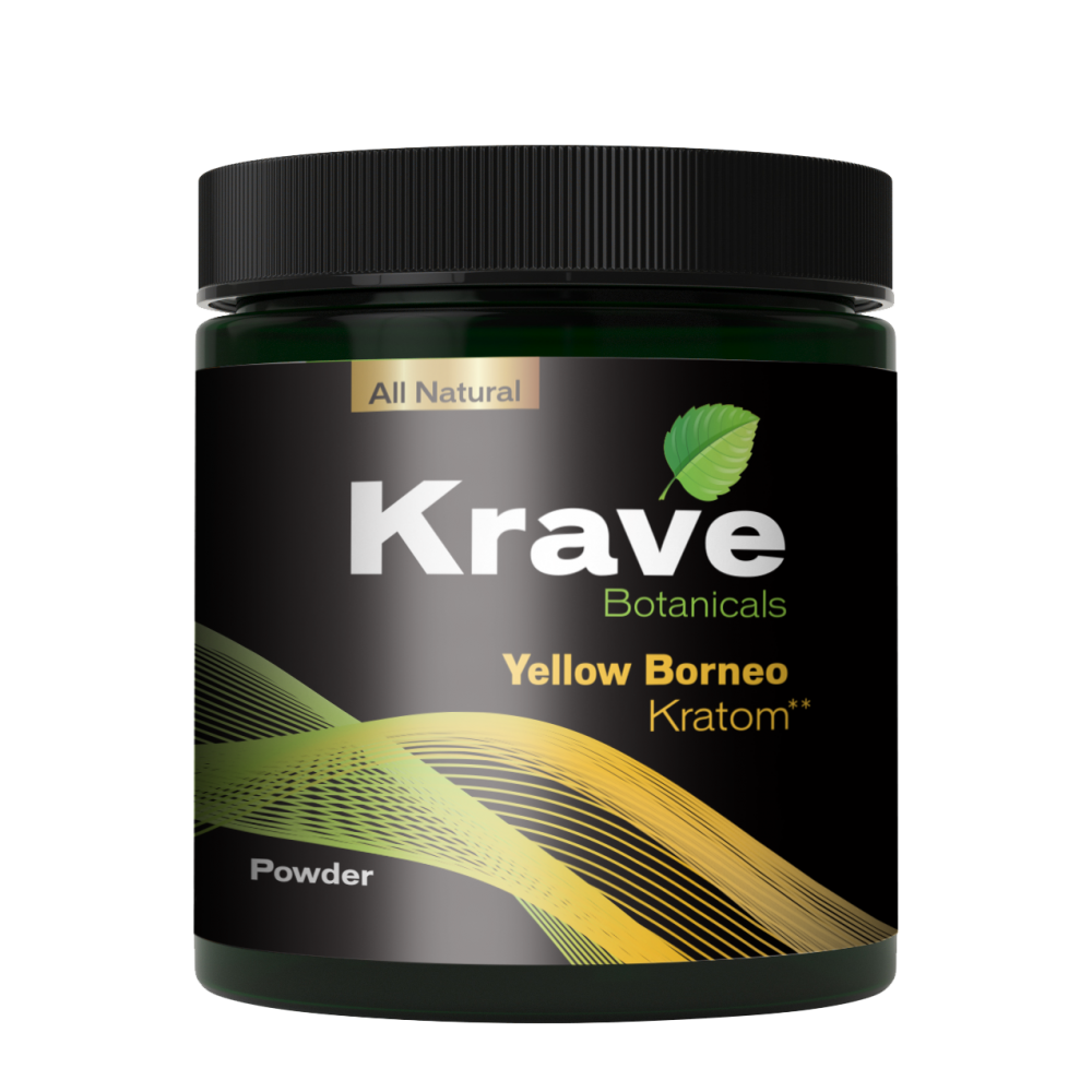 Krave Kratom Yellow Borneo Powder (Sizes Available) (B2B)