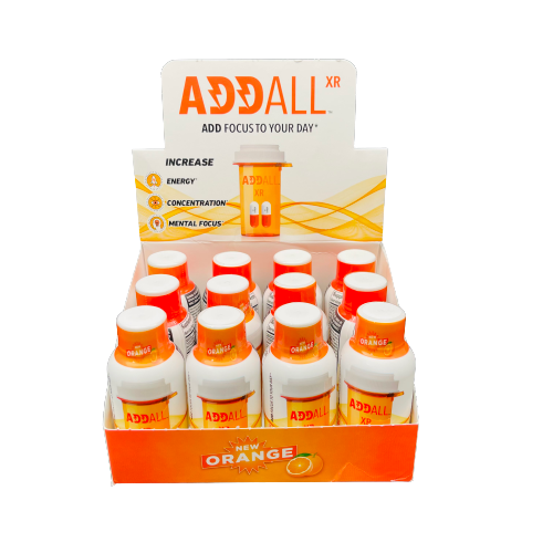 ADDALL XR 750mg Orange Flavor Shots - Box of 12 (B2B)