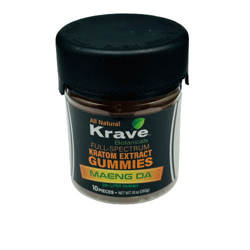 Krave Kratom Extract Gummies 200mg 10ct - Options Available (B2B)