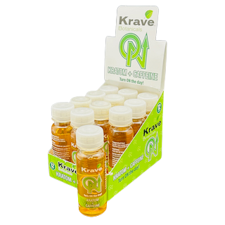 Krave Kratom + Caffeine Shot 2oz - Box of 12 (B2B)