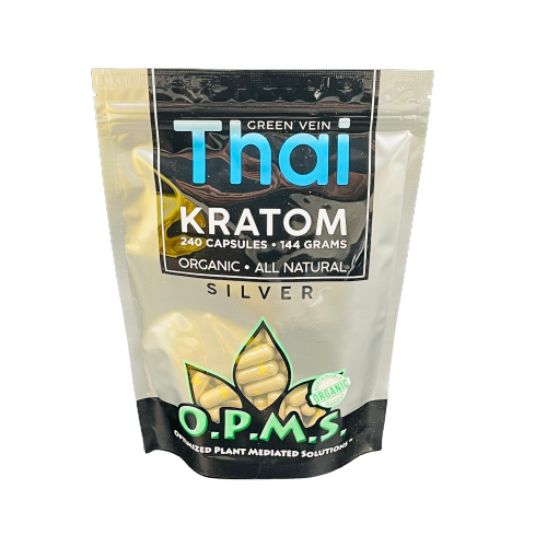 O.P.M.S. Silver Green Vein Thai Capsules (B2B)