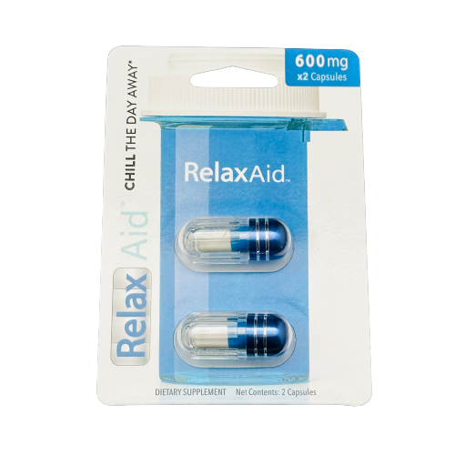 Relax Aid 600mg 2ct Blister Pack - Box of 6 (B2B)